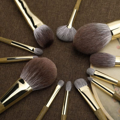 12-Piece Sandalwood Makeup Brush Set