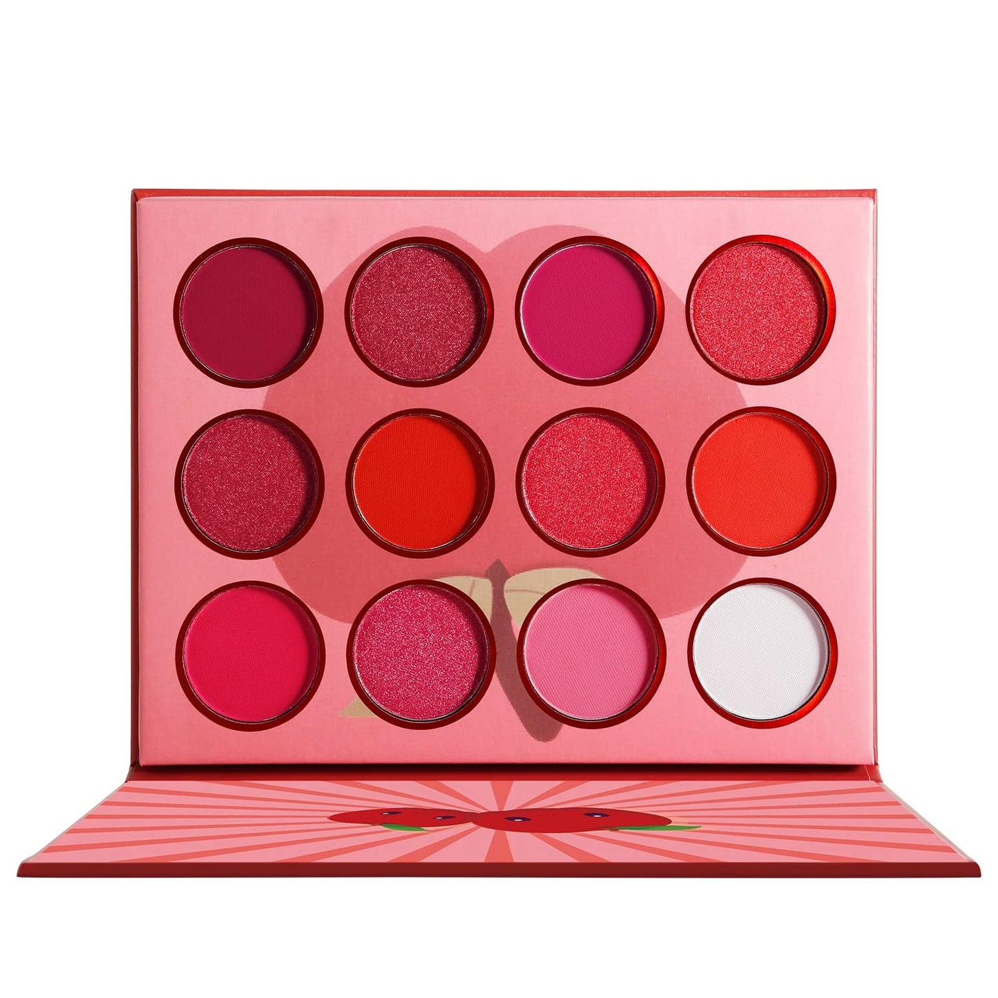 20-Piece Red Eyeshadow Palette & Blush Makeup Set