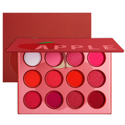 20-Piece Red Eyeshadow Palette & Blush Makeup Set